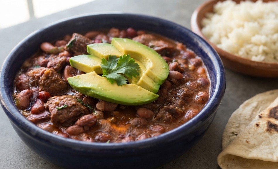 Frijoles Colorados con Chicharrón