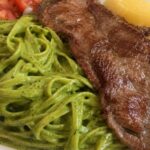 Tallarín Verde con Bistec Receta